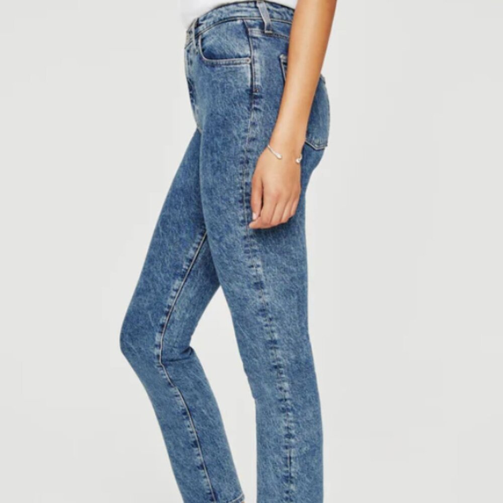 AG Adriano Goldschmied Isabelle High-Rise Straight Crop EUC Size 28R 80's Stone